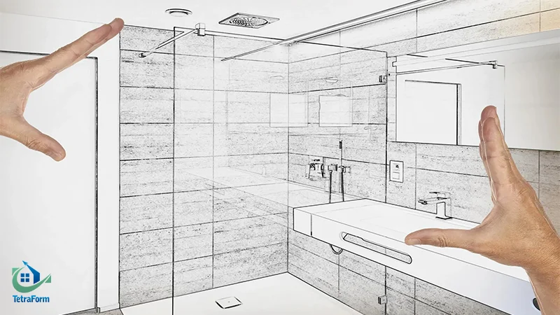 ابعاد کابین دوش