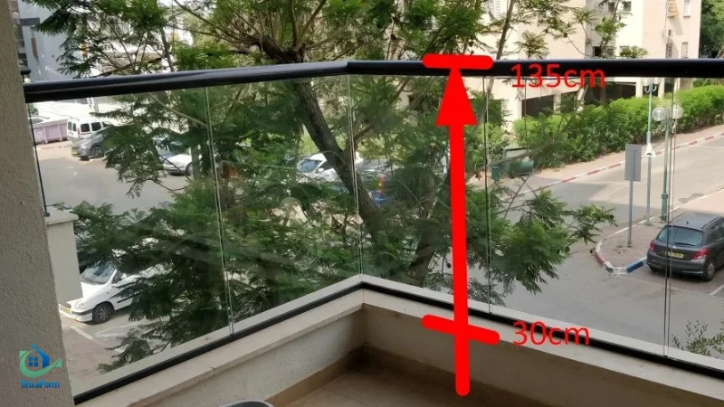 نرده شیشه ای بالکن