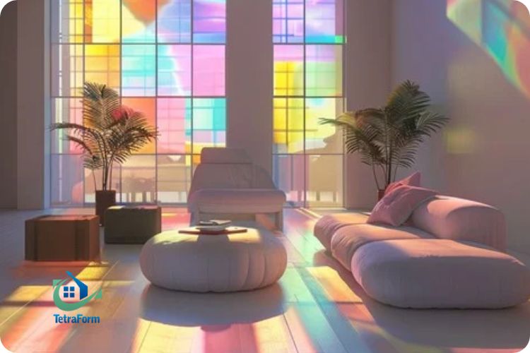 شیشه رنگی در دکوراسیون داخلی