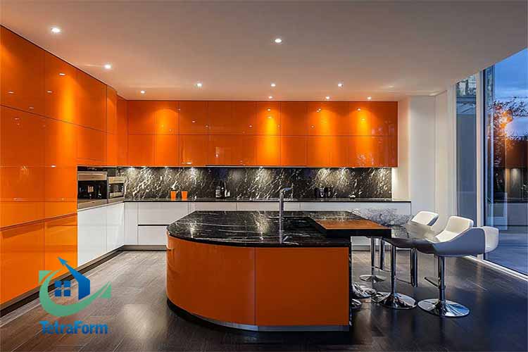 شیشه رنگی بین کاینت
